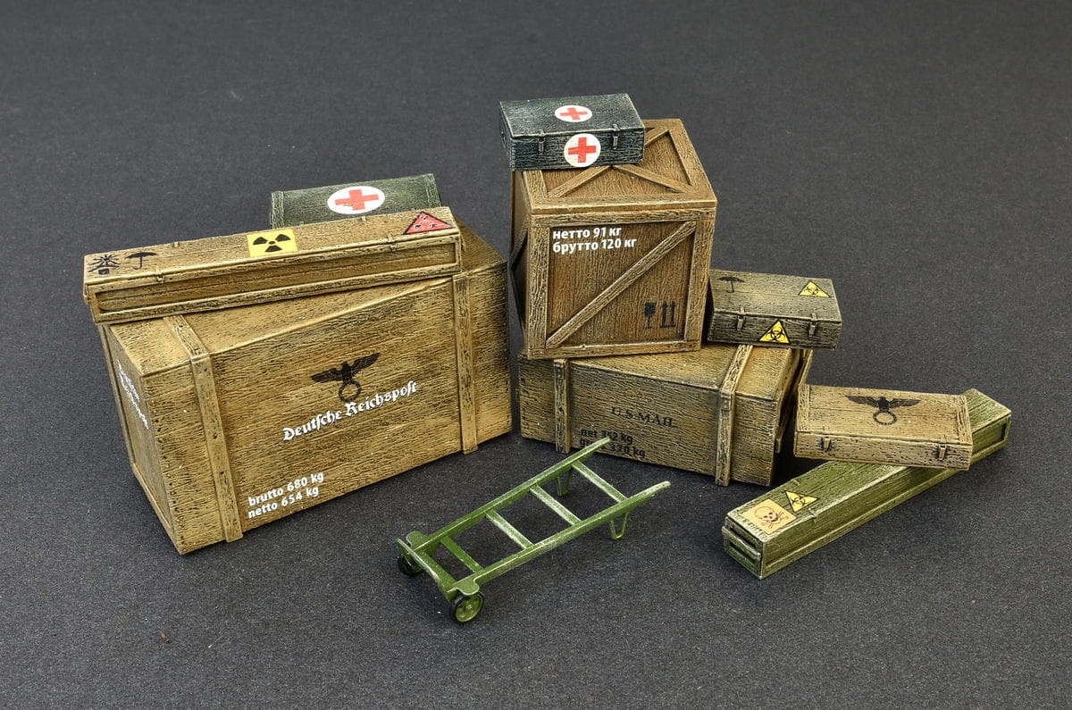 Zdjęcie dodatkowe produktu Drewniane pudełka i skrzynki 1:35 MiniArt 35581