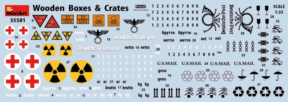 Zdjęcie dodatkowe produktu Drewniane pudełka i skrzynki 1:35 MiniArt 35581