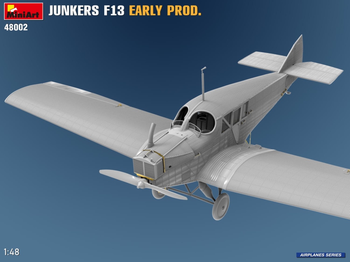 Zdjęcie dodatkowe produktu Junkers F13. Wczesna Produkcja 1:48 MiniArt 48002