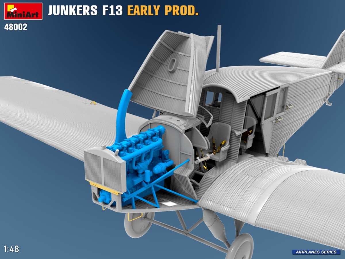 Zdjęcie dodatkowe produktu Junkers F13. Wczesna Produkcja 1:48 MiniArt 48002