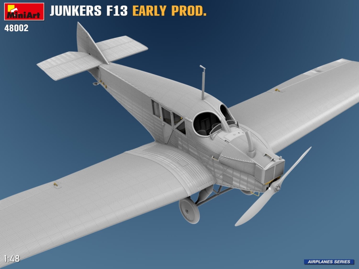 Zdjęcie dodatkowe produktu Junkers F13. Wczesna Produkcja 1:48 MiniArt 48002