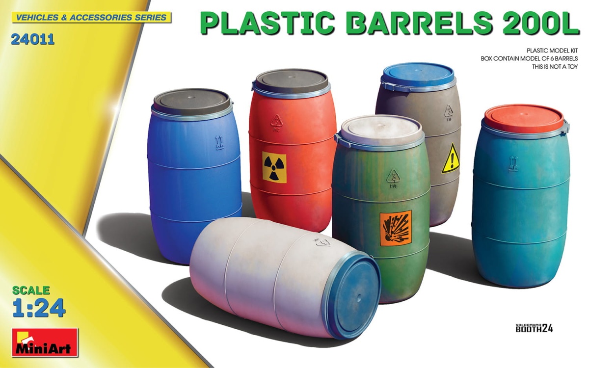 Zdjęcie główne produktu Beczki Plastikowe 200l 1:24 MiniArt 24011