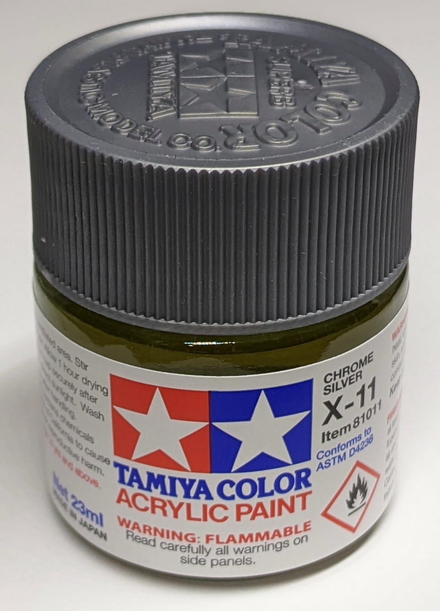 Zdjęcie główne produktu Tamiya 81011 X-11 Chrome Silver Farba 23ml X11 Acrylic