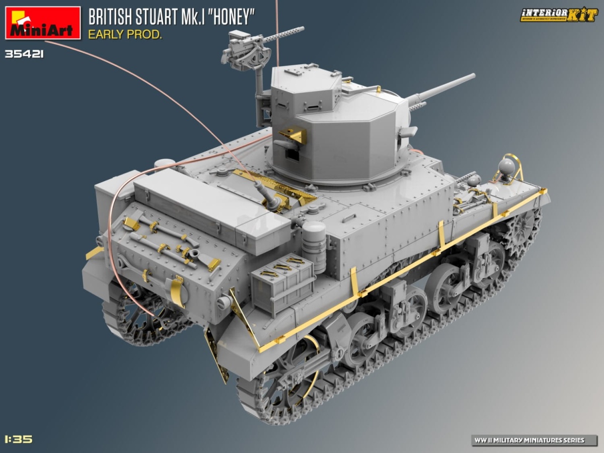 Zdjęcie dodatkowe produktu British Stuart Mk.I Honey Early Prod. Interior Kit 1:35 MiniArt 35421