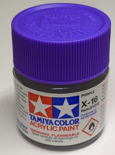 Tamiya 81016 X-16 Purple Paint 23ml X16 Acrylic