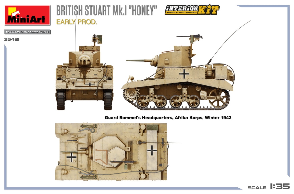 Zdjęcie dodatkowe produktu British Stuart Mk.I Honey Early Prod. Interior Kit 1:35 MiniArt 35421