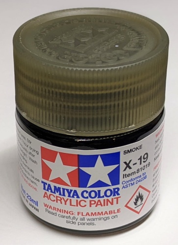 Tamiya 81019 X-19 Smoke Paint 23ml X19 Acrylic