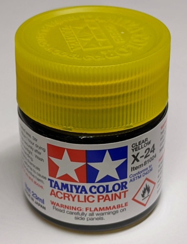 Tamiya 81024 X-24 Clear Yellow Paint 23ml X24 Acrylic