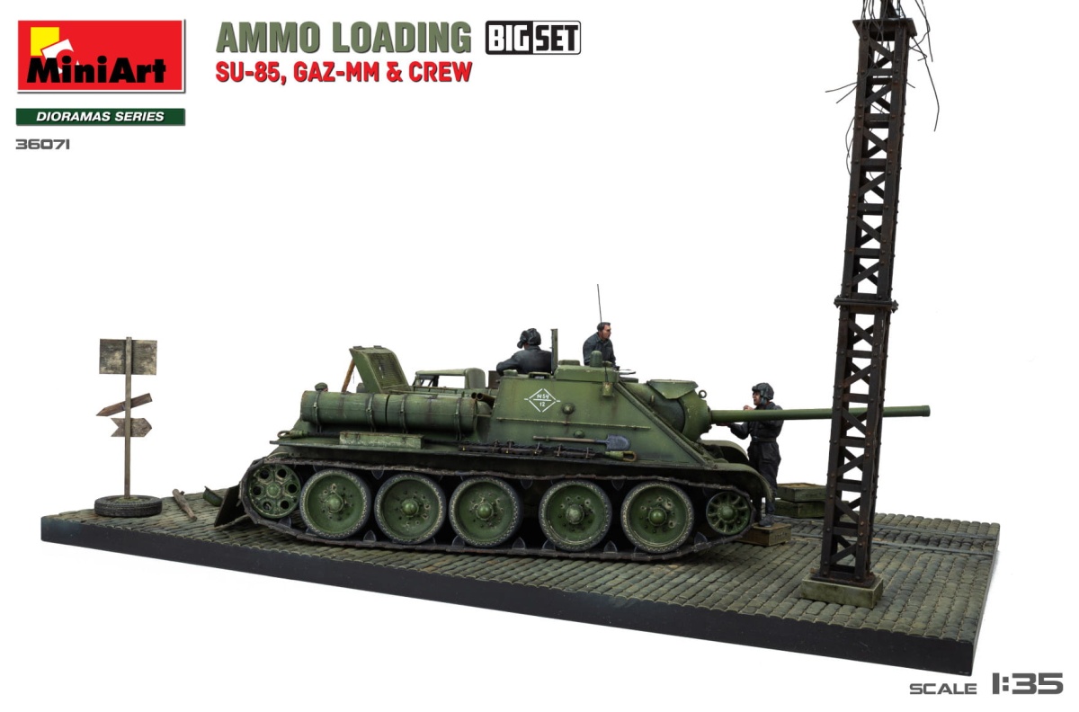 Zdjęcie dodatkowe produktu Ammo Loading. Su-85, Gaz-mm and Crew. Big Set 1:35 MiniArt 36071