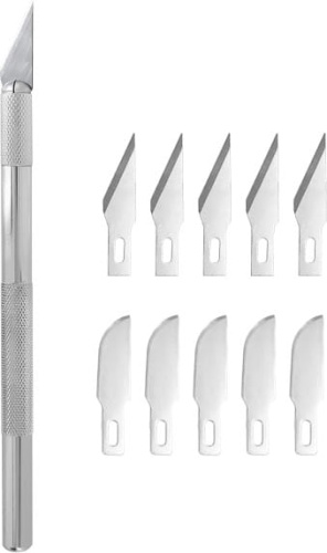 Modelcraft type #1 modeling knife (scalpel) with 10 blades (type #10 and #11) Shesto PKN3301-S