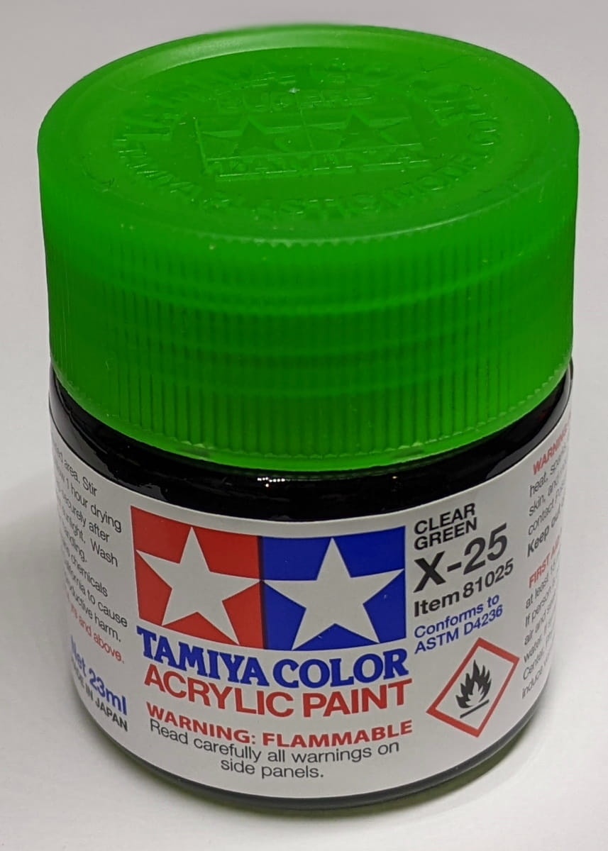 Zdjęcie dodatkowe produktu Tamiya 81025 X-25 Clear Green Farba 23ml X25 Acrylic