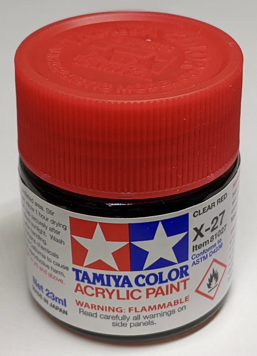 Zdjęcie główne produktu Tamiya 81027 X-27 Clear Red Gloss 23ml X27 Acrylic