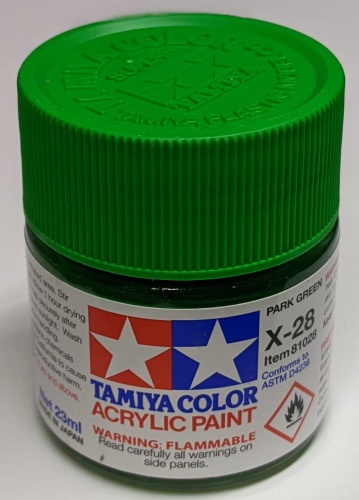 Tamiya 81028 X-28 Park Green Paint 23ml X28 Acrylic