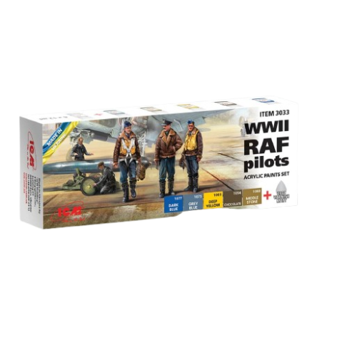 World War II RAF pilots acrylic paint set ICM 3033