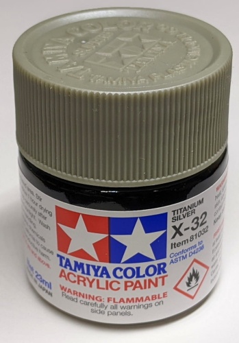 Tamiya 81032 X-32 Titanium Silver Paint 23ml X32 Acrylic