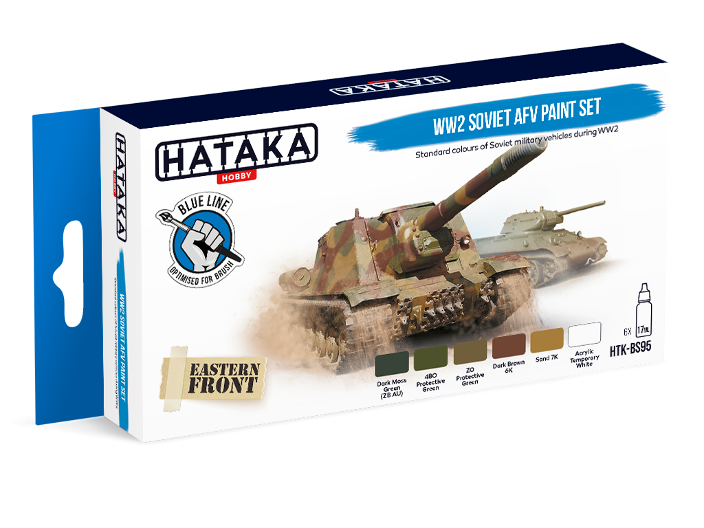 Zdjęcie główne produktu WW2 Soviet AFV paint set Hataka BS95