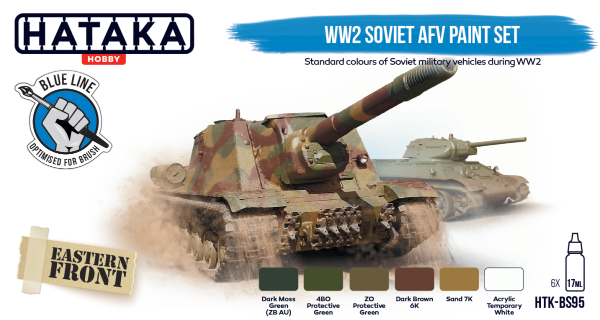 Zdjęcie dodatkowe produktu WW2 Soviet AFV paint set Hataka BS95