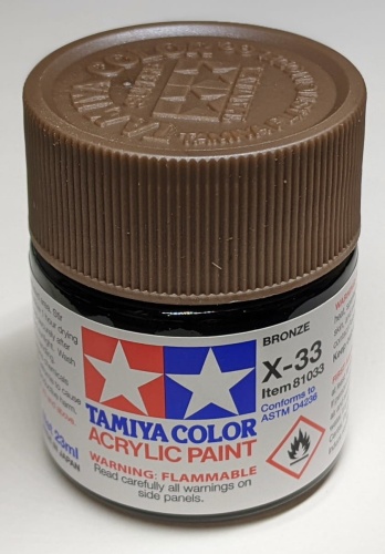 Tamiya 81033 X-33 Bronze Paint 23ml X33 Acrylic