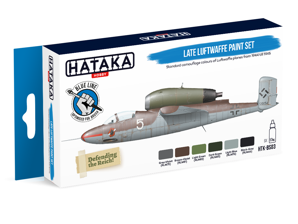 Zdjęcie główne produktu Zestaw farb Late Luftwaffe (6x 17ml) Hataka BS03
