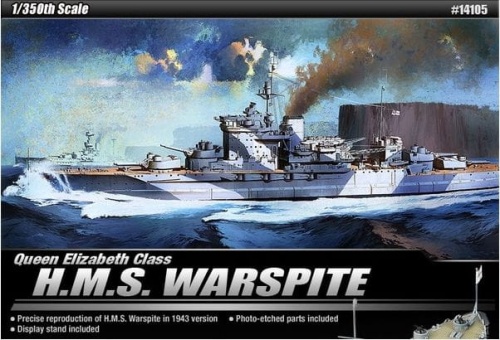 HMS Warspite 1942 1:350 Academy 14105