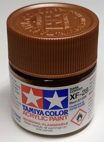 Tamiya 81328 XF-28 Dark Copper Paint 23ml XF28 Acrylic