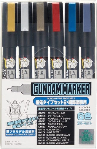 Gundam Marker Fine Edge Set 2 Mr. Hobby GMS126
