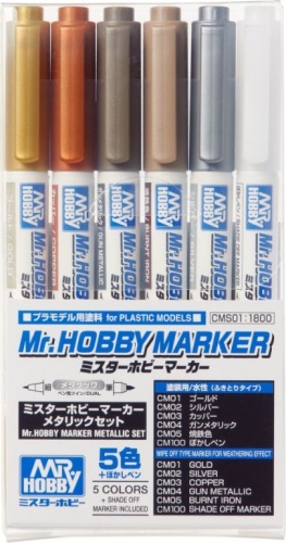 Mr. Hobby CMS01 metallic marker set