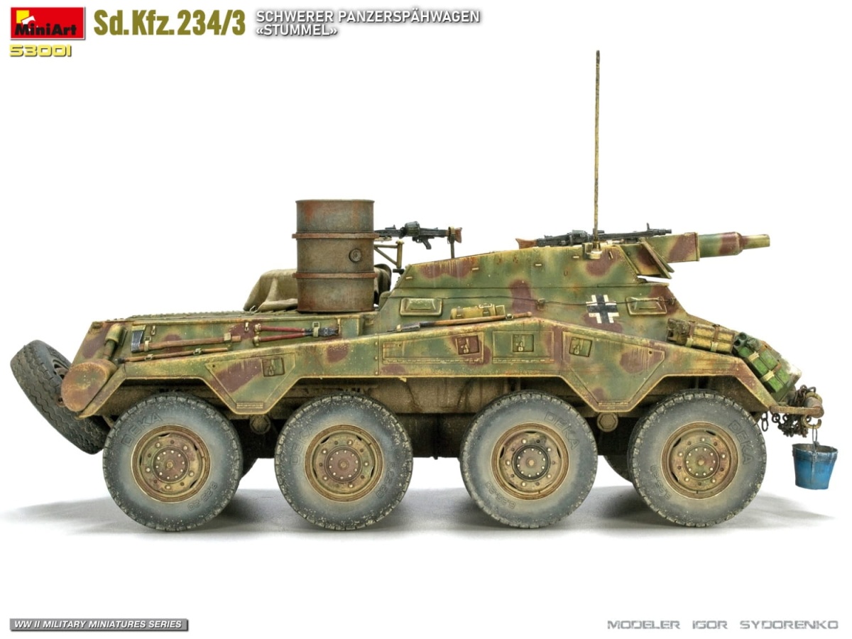 Zdjęcie dodatkowe produktu Sd.kfz.234/3 Schwerer Panzerspahwagen stummel 1:35 MiniArt 53001