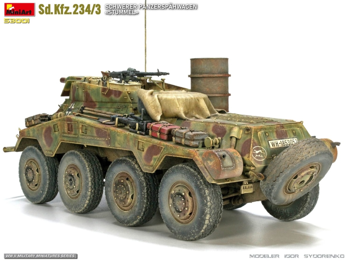 Zdjęcie dodatkowe produktu Sd.kfz.234/3 Schwerer Panzerspahwagen stummel 1:35 MiniArt 53001