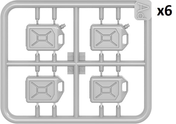 Zdjęcie dodatkowe produktu Plastic Cans 20l Set 1:24 MiniArt 24013