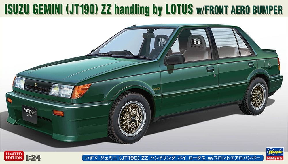 Zdjęcie główne produktu Isuzu Gemini (JT190) ZZ by Lotus z przednią dokładką 1:24 Hasegawa 20709