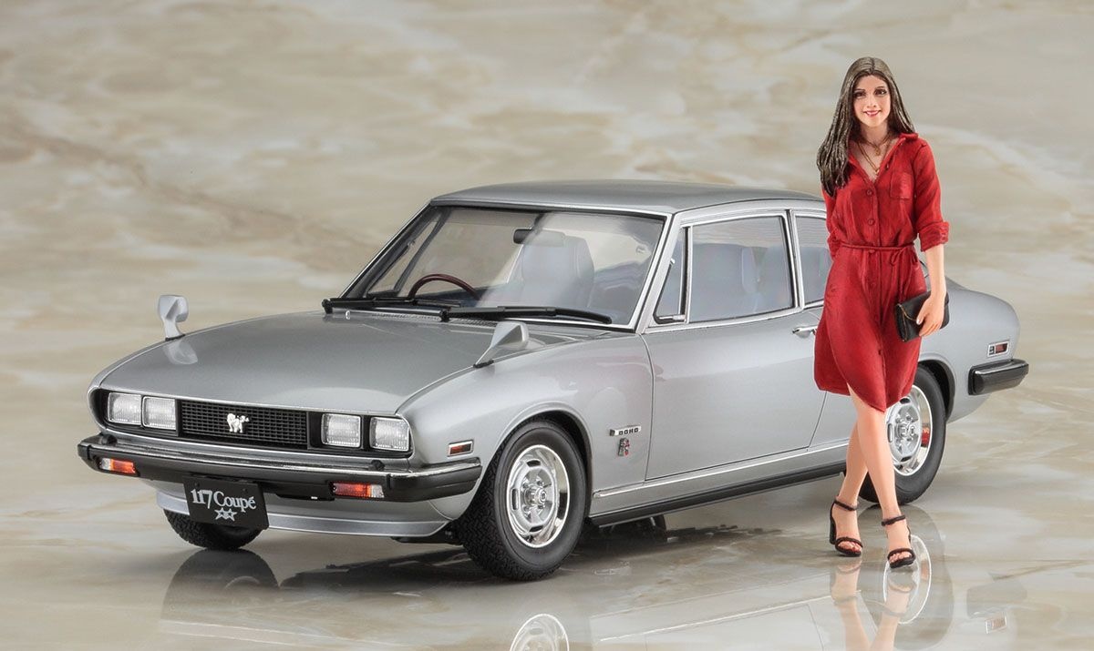 Zdjęcie dodatkowe produktu Isuzu 117 Coupe Late Version (XE) w/Cool Beauty Girls Figure 1:24 Hasegawa SP604