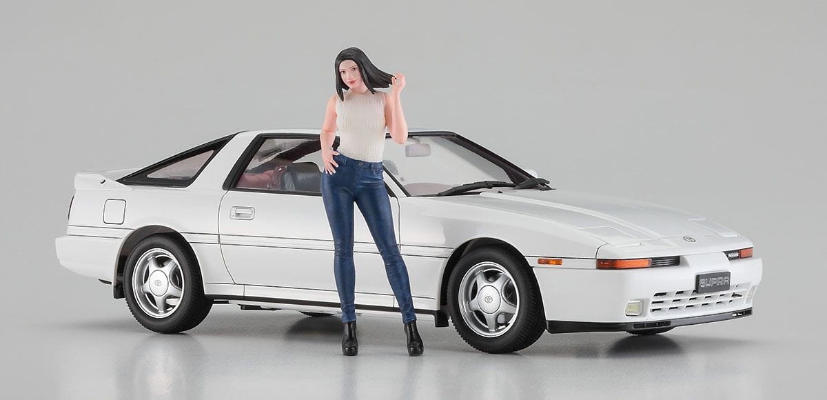 Zdjęcie dodatkowe produktu Toyota Supra A70 2.0GT Twin Turbo 1990 z figurką dziewczyny 1:24 Hasegawa SP614