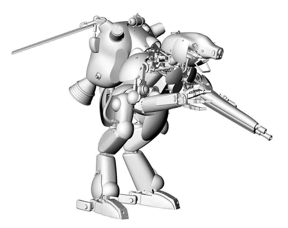 Zdjęcie dodatkowe produktu Schwarzer Hund W.H.J.131 Space Type Humanoid Unmanned Interceptor Grosser Hund 1:20 Hasegawa 64123