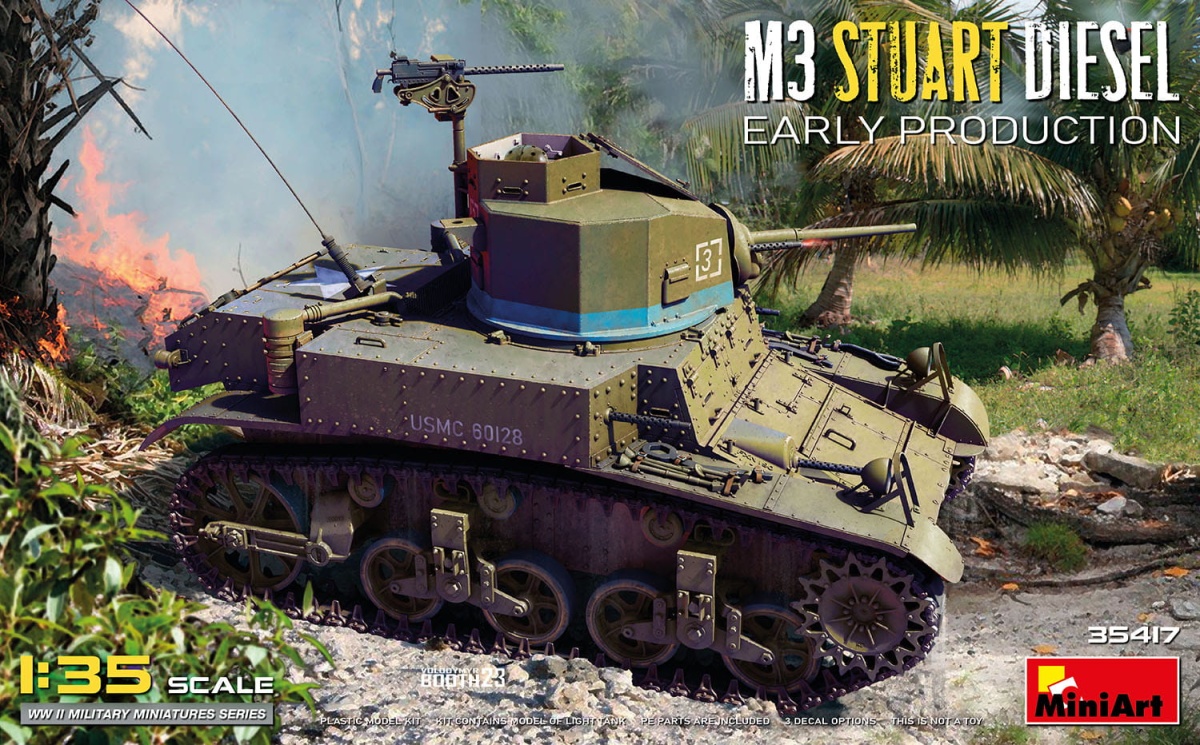 Zdjęcie główne produktu M3 Stuart Diesel. Early Production 1:35 MiniArt 35417