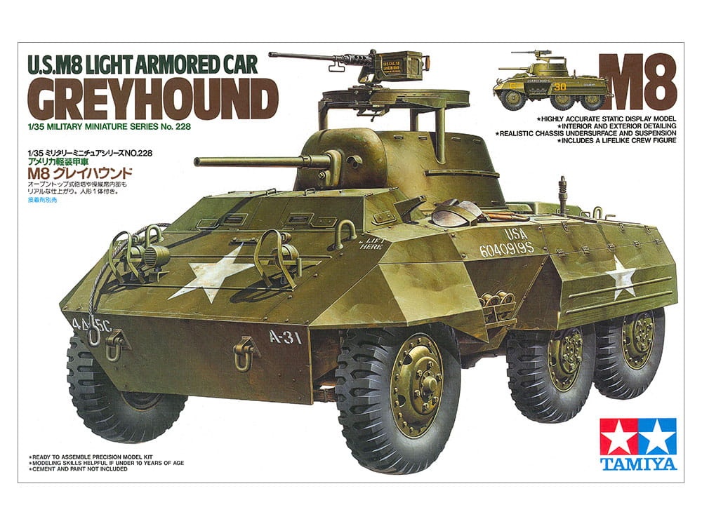 Zdjęcie główne produktu US M8 Light Armored Car (Greyhound) 1:35 Tamiya 35228