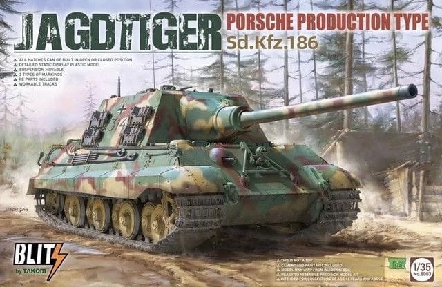Zdjęcie główne produktu Jagdtiger Sd.Kfz. 186 Porsche Production type (Blitz) 1:35 Takom 8003