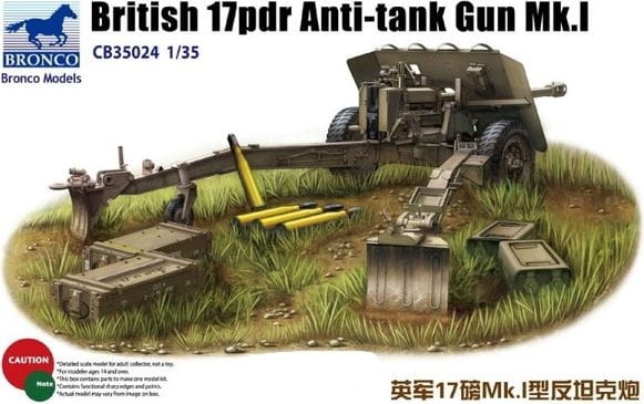 Zdjęcie główne produktu Brytyjskie działo przeciwpancerne 17pdr Mk.I 1:35 Bronco CB35024