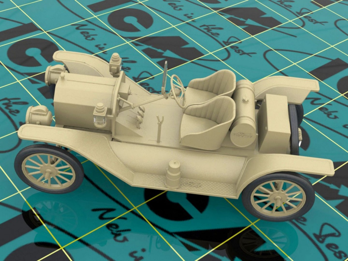 Zdjęcie dodatkowe produktu Model T 1913 Speedster with American Sport Car Drivers 1:24 ICM 24026
