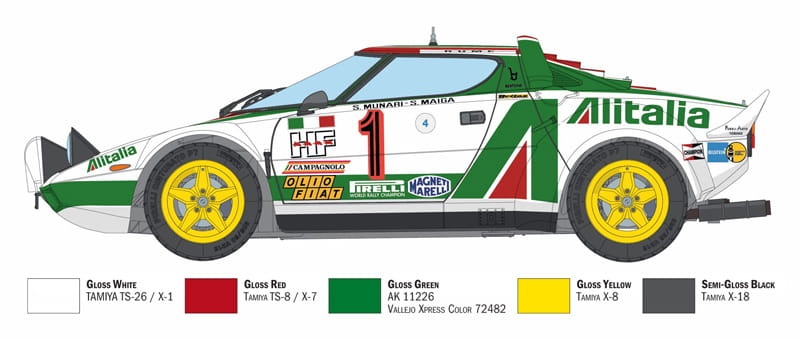 Zdjęcie dodatkowe produktu Lancia Stratos HF Gr.4 1:12 Italeri 4714