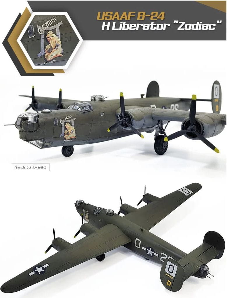 Zdjęcie dodatkowe produktu USAAF B-24H Liberator Zodiac 1:72 Academy 12584