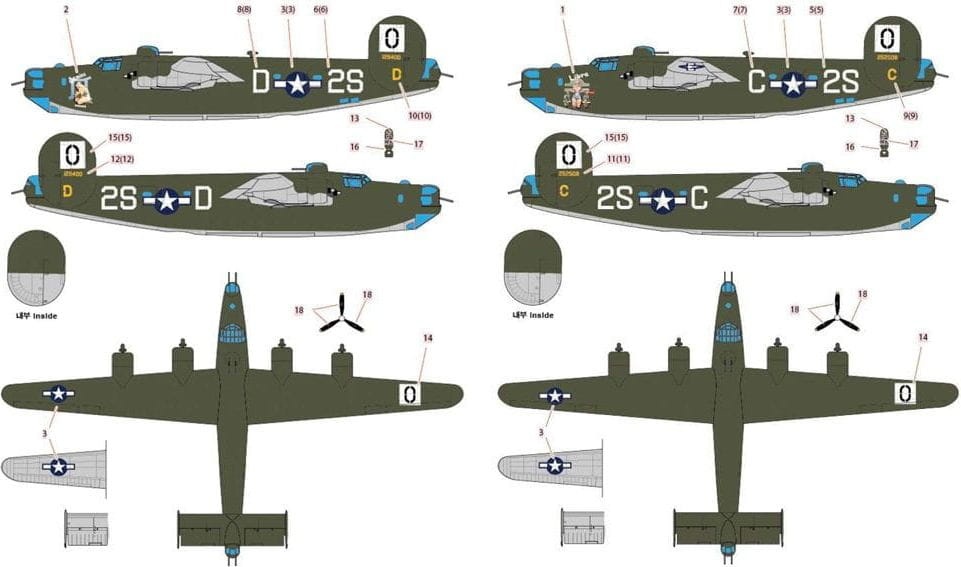 Zdjęcie dodatkowe produktu USAAF B-24H Liberator Zodiac 1:72 Academy 12584