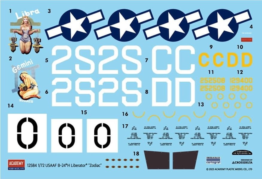 Zdjęcie dodatkowe produktu USAAF B-24H Liberator Zodiac 1:72 Academy 12584