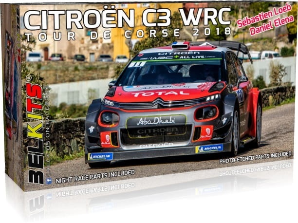 Zdjęcie główne produktu Citroen C3 WRC 2018 Tour de Corse 2018 1:24 Belkits 017