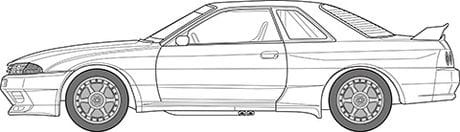 Zdjęcie dodatkowe produktu Nissan Taisan STP GT-R (Skyline GT-R BNR32 Gr.A) 1993 1:24 Fujimi 047768