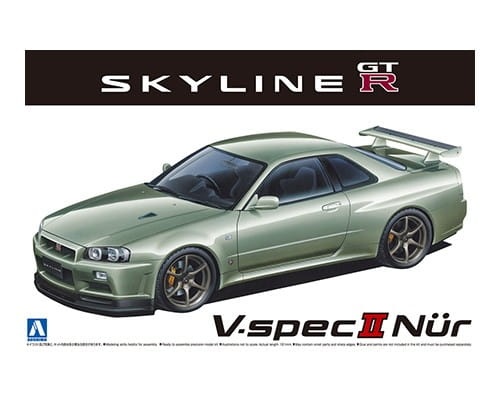Zdjęcie główne produktu Nissan Skyline R34 GT-R V-Spec II Nur. '02 BNR34 1:24 Aoshima 062753