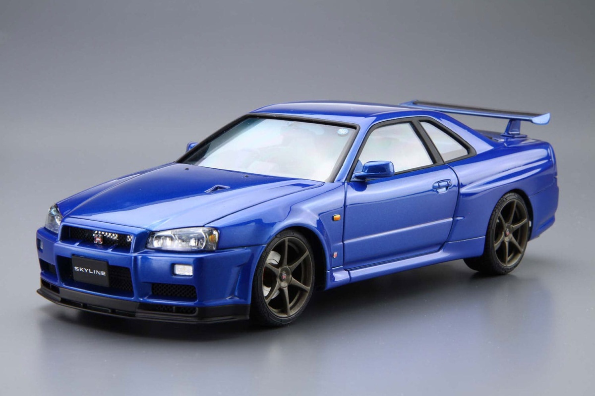 Zdjęcie dodatkowe produktu Nissan Skyline R34 GT-R V-Spec II '02 1:24 Aoshima 058589