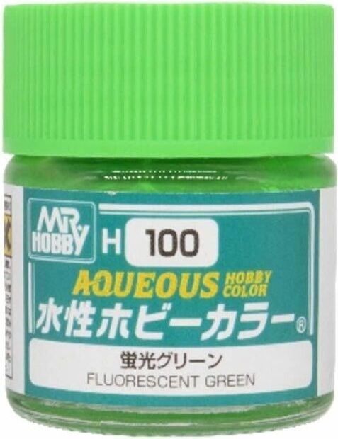 Zdjęcie główne produktu Mr. Hobby Color H100 Fluorescent Green farba 10ml błyszcząca