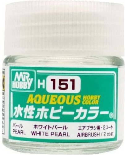 Mr. Hobby Color H151 Aqueous White Pearl paint 10ml pearl paint