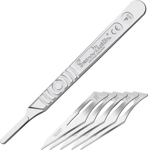 Modelcraft Type 4 scalpel handle and Type 26 blades (5pcs) Shesto PKN9220